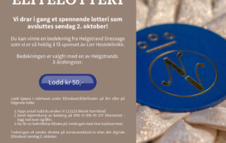 Elitelotteri / Vinn bedekning fra Helgstrand Dressage / Lier Hesteklinikk / Norsk Varmblod