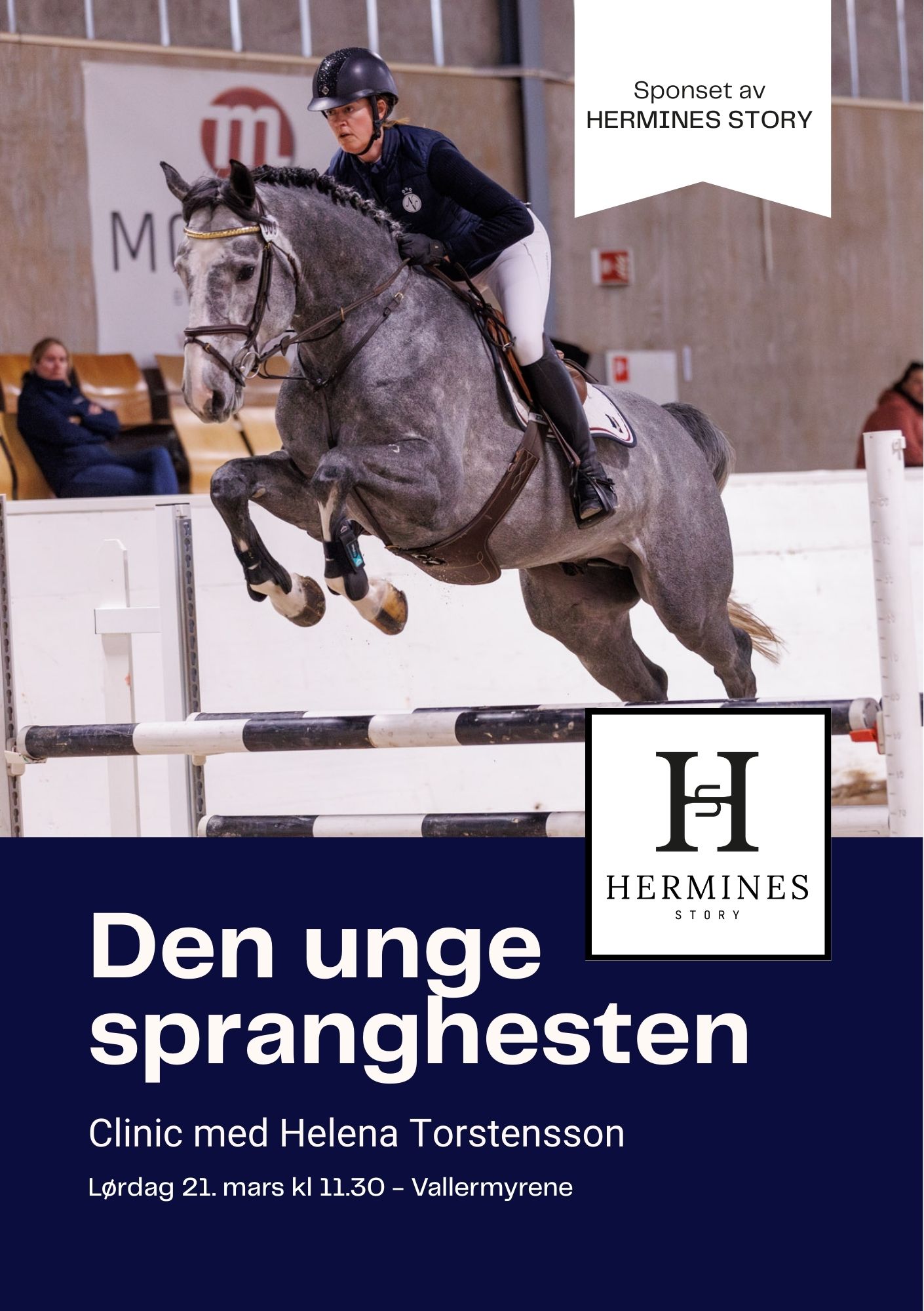 Jamne Design – Norsk Varmblod – Grafikk – Annonse – Hermines Story – Clinic 2026